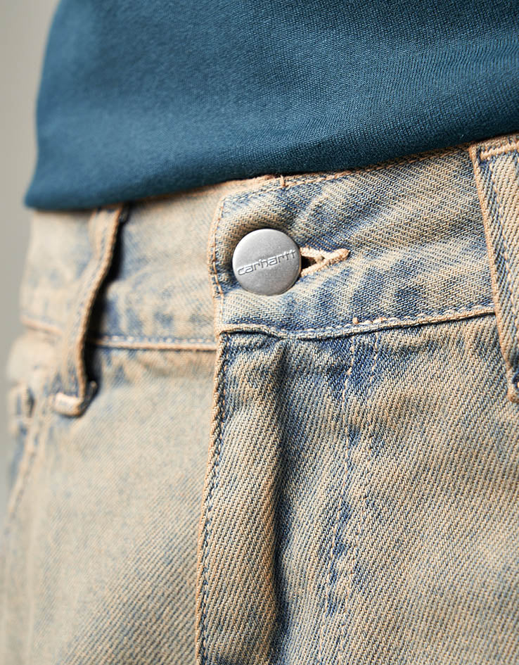 Carhartt WIP Landon Pant - Blue/Leather (Garment Dyed)