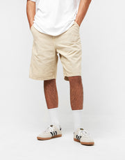 Carhartt WIP Single Knee Canvas Shorts - Dusty Hamilton Brown (Chalk Wash)
