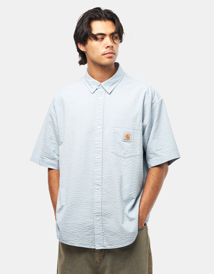 Carhartt WIP Toland S/S Shirt - Toland Stripe/Blue Fog
