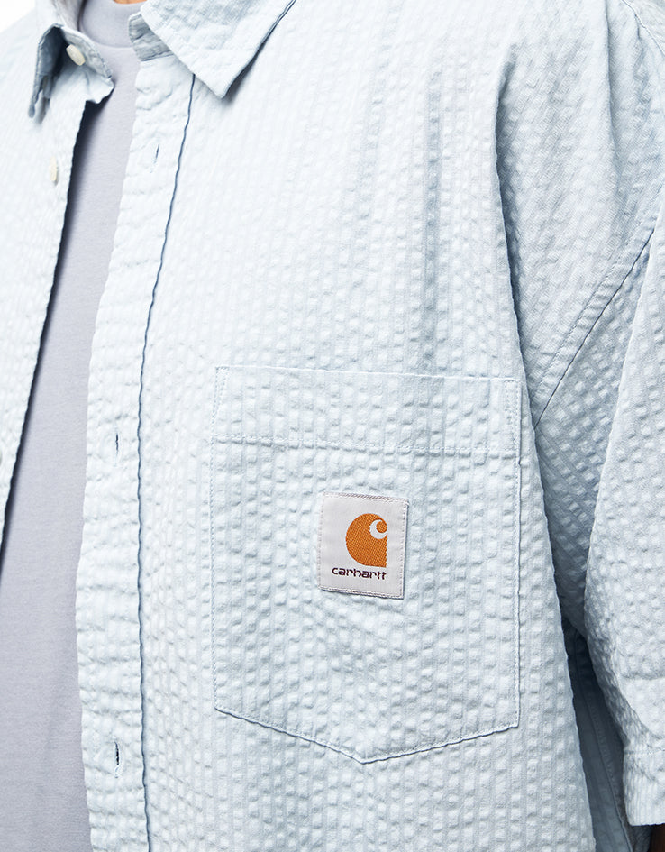 Carhartt WIP Toland S/S Shirt - Toland Stripe/Blue Fog