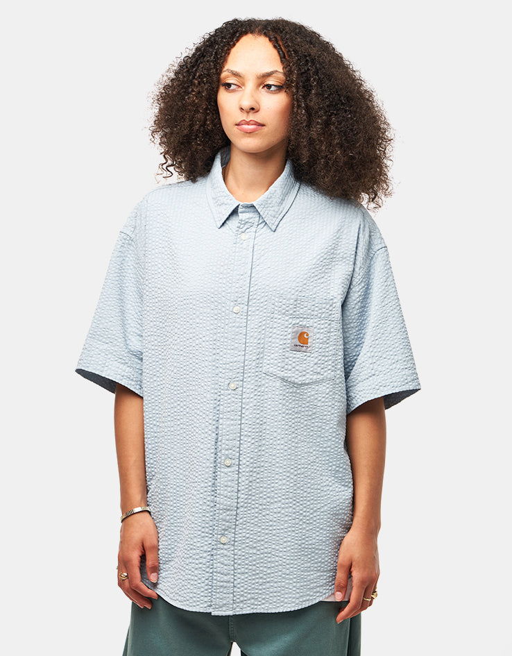 Carhartt WIP Toland S/S Shirt - Toland Stripe/Blue Fog