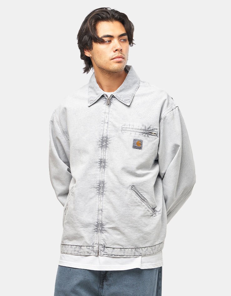 Carhartt WIP OG Detroit Jacket - Black/Black (Chalk Wash)
