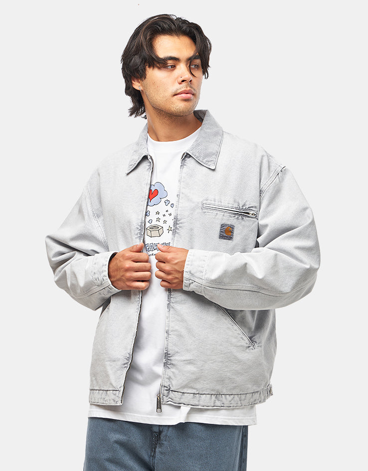 Carhartt WIP OG Detroit Jacket - Black/Black (Chalk Wash)
