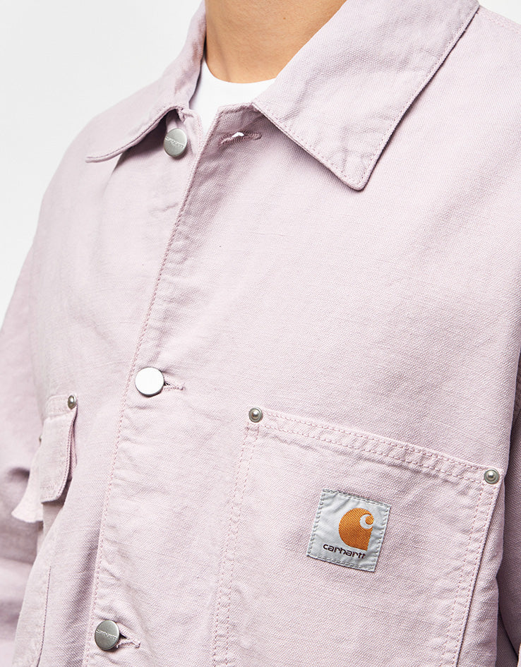 Carhartt WIP Walter Chore Coat - Pink Fog (Garment Dyed)