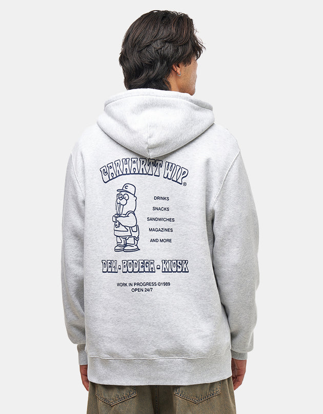 Carhartt WIP Hooded Sandwich Sweatshirt - Ash Heather/Blue