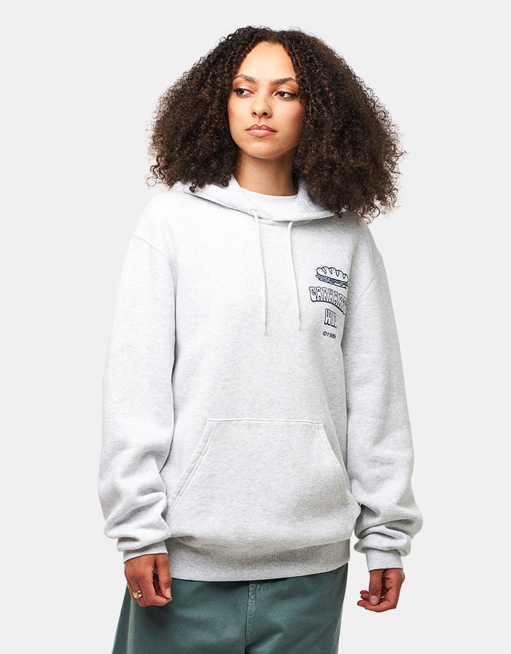 Carhartt WIP Hooded Sandwich Sweatshirt - Ash Heather/Blue