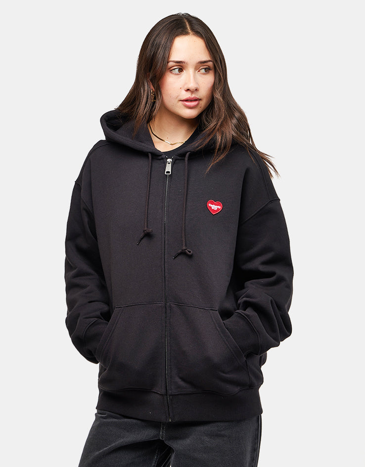 Carhartt WIP Heart II Hartt Hooded Sweat Jacket - Black