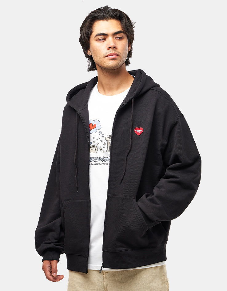 Carhartt WIP Heart II Hartt Hooded Sweat Jacket - Black