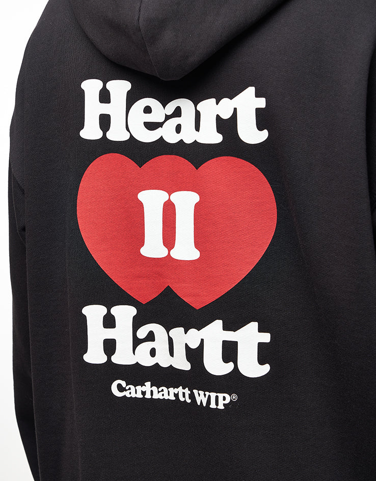 Carhartt WIP Heart II Hartt Hooded Sweat Jacket - Black