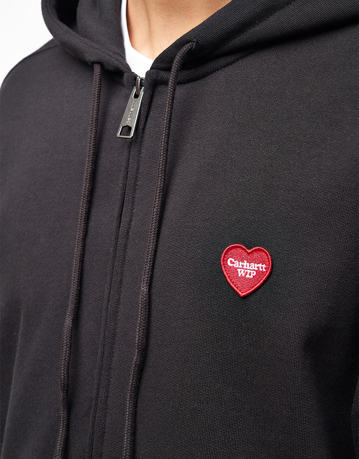 Carhartt WIP Heart II Hartt Hooded Sweat Jacket - Black