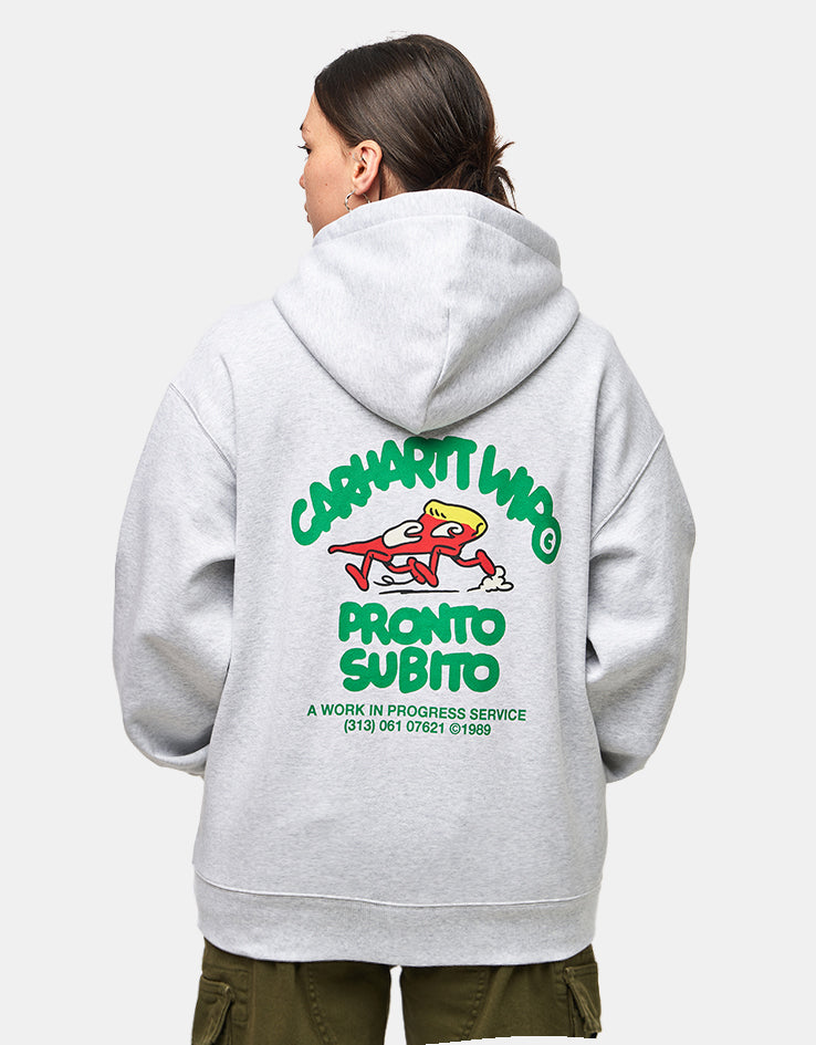 Carhartt WIP Pronto Hooded Sweatshirt Jacket - Ash Heather