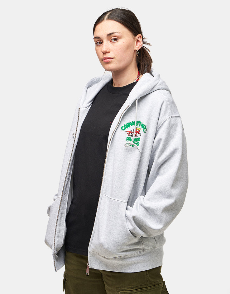 Carhartt WIP Pronto Hooded Sweatshirt Jacket - Ash Heather