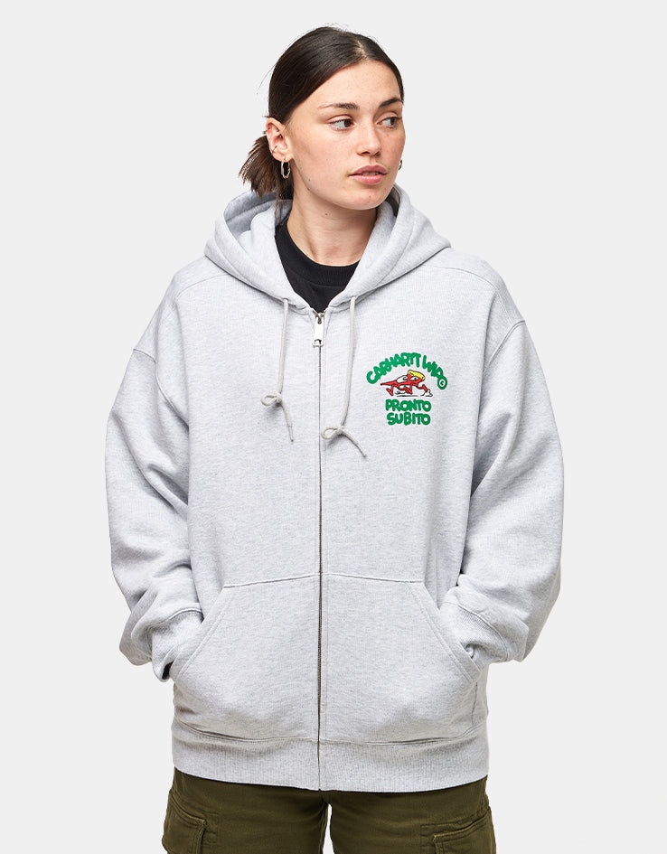 Carhartt WIP Pronto Hooded Sweatshirt Jacket - Ash Heather