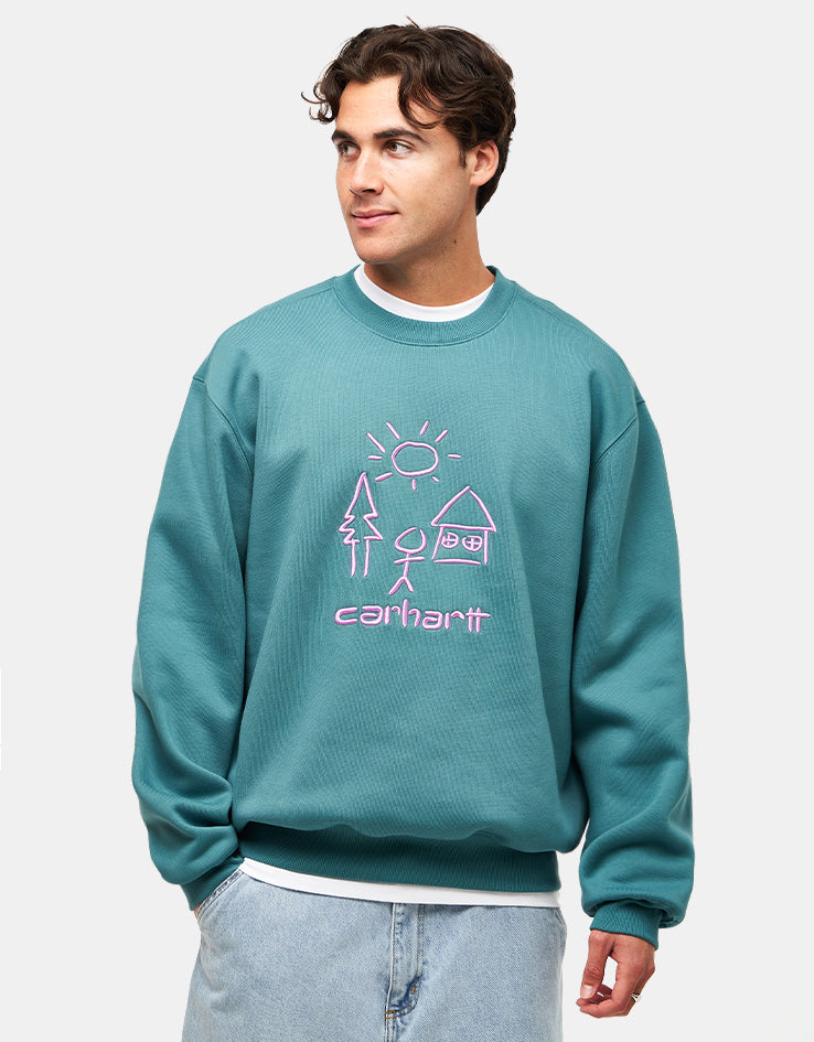 Carhartt WIP Masterpiece Sweatshirt - Saguaro/Pink