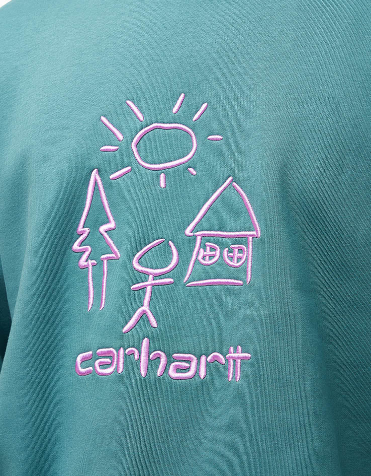 Carhartt WIP Masterpiece Sweatshirt - Saguaro/Pink