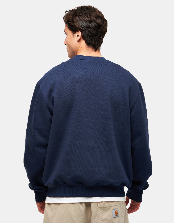 Carhartt WIP Masterpiece Sweatshirt - Air Force Blue/Dusty Hamilton Brown