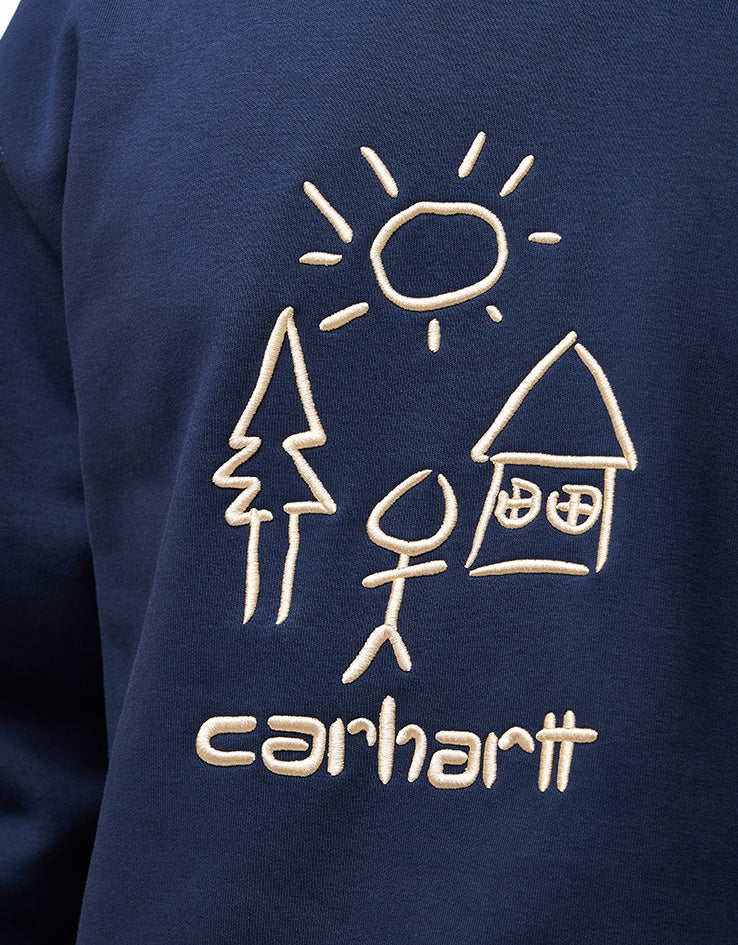 Carhartt WIP Masterpiece Sweatshirt - Air Force Blue/Dusty Hamilton Brown