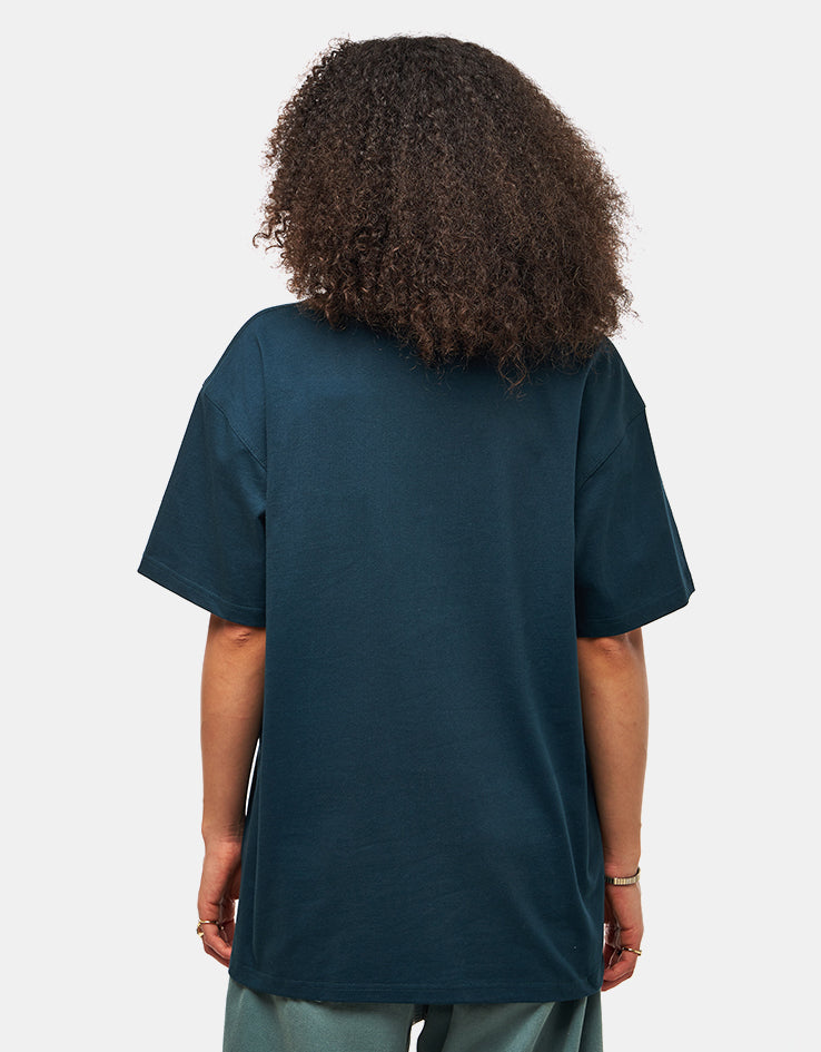 Carhartt WIP S/S American Script T-Shirt - Deep Lagoon