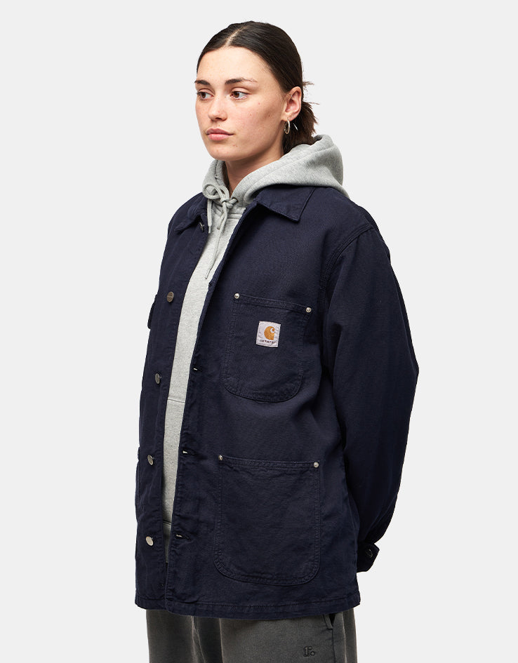 Carhartt WIP Walter Chore Coat - Dark Navy (Garment Dyed)