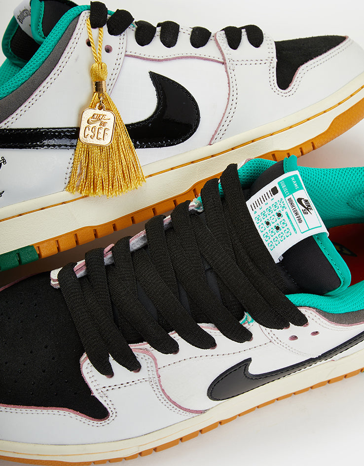 Nike SB 'CSEF' Dunk Low Pro QS Skate Shoes - Summit White/Black-White-Iron Grey