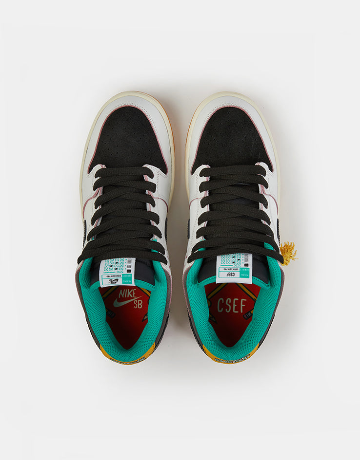 Nike SB 'CSEF' Dunk Low Pro QS Skate Shoes - Summit White/Black-White-Iron Grey