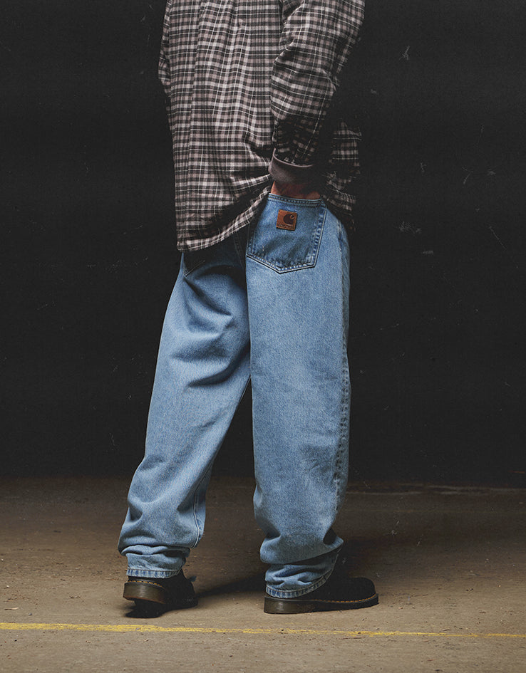 Carhartt WIP Aaron Pant - Blue (Stone Bleached)