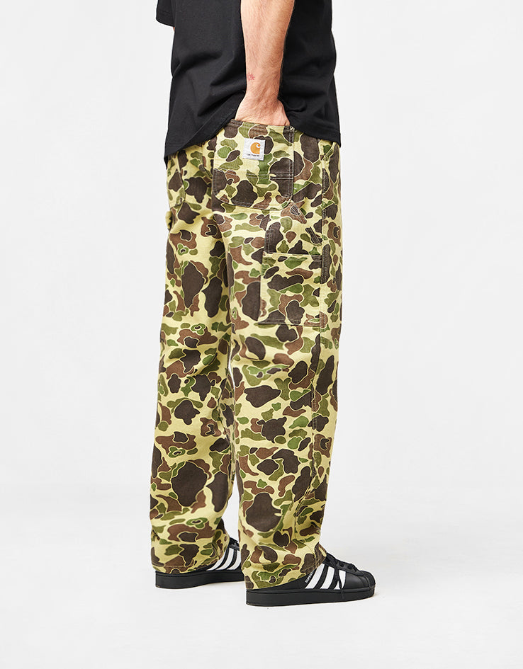 Carhartt WIP Single Knee Pant - Camo Duck/Green (Stone Washed)