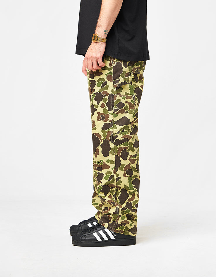 Carhartt WIP Single Knee Pant - Camo Duck/Green (Stone Washed)