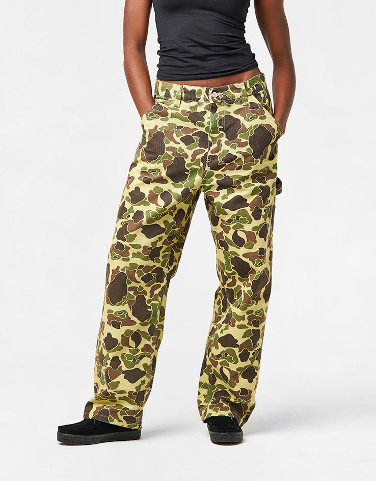 Carhartt WIP Single Knee Pant - Camo Duck/Green (Stone Washed)