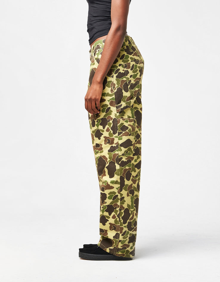 Carhartt WIP Single Knee Pant - Camo Duck/Green (Stone Washed)