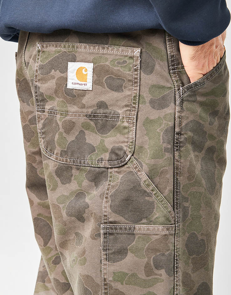 Carhartt WIP Single Knee Pant - Camo Duck/Green/Porphyry (Garment Dyed)