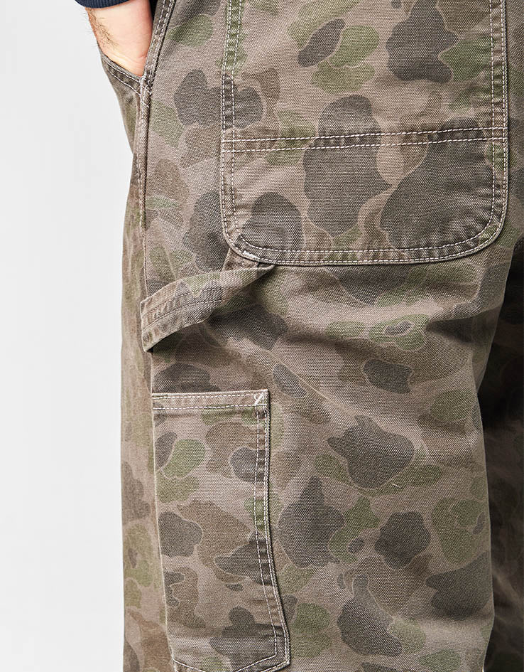 Carhartt WIP Single Knee Pant - Camo Duck/Green/Porphyry (Garment Dyed)