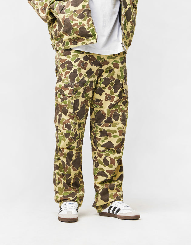 Carhartt WIP Duck Cargo Pant - Camo Duck/Green (Stone Washed)