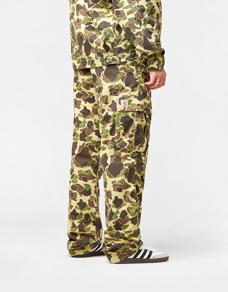 Carhartt WIP Duck Cargo Pant - Camo Duck/Green (Stone Washed)