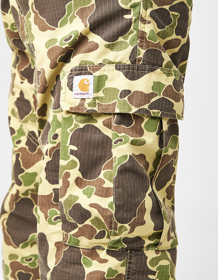 Carhartt WIP Duck Cargo Pant - Camo Duck/Green (Stone Washed)