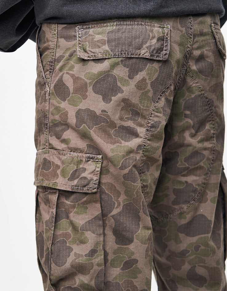 Carhartt WIP Duck Cargo Pant - Camo Duck/Green/Porphyry (Garment Dyed)