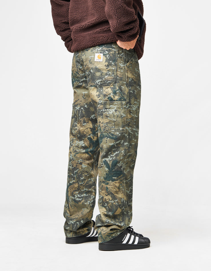 Carhartt WIP Single Knee Pant - Camo Combi/Green (Stone Washed)