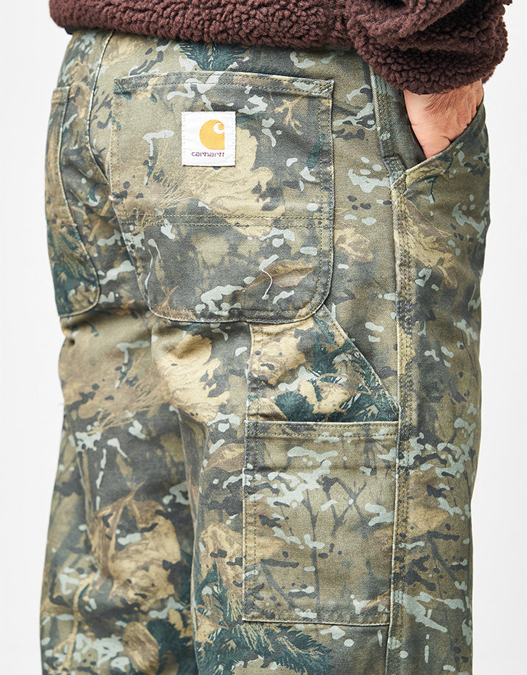 Carhartt WIP Single Knee Pant - Camo Combi/Green (Stone Washed)