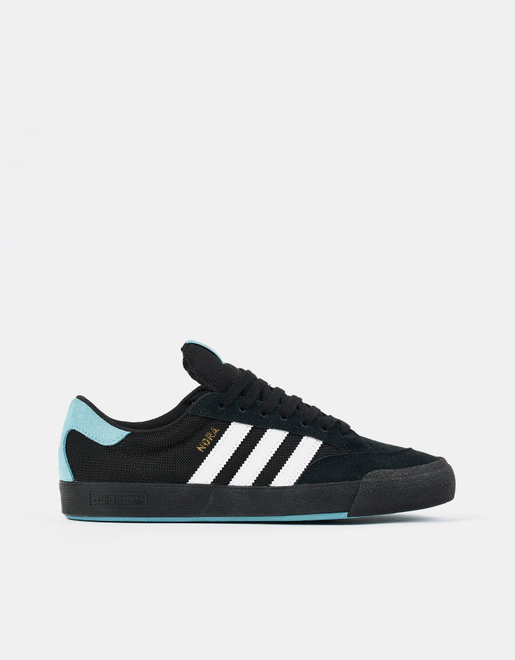 adidas Nora Skate Shoes - Core Black/Ftw White/Gold Metallic