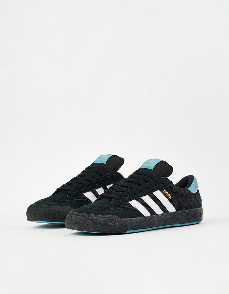 adidas Nora Skate Shoes - Core Black/Ftw White/Gold Metallic
