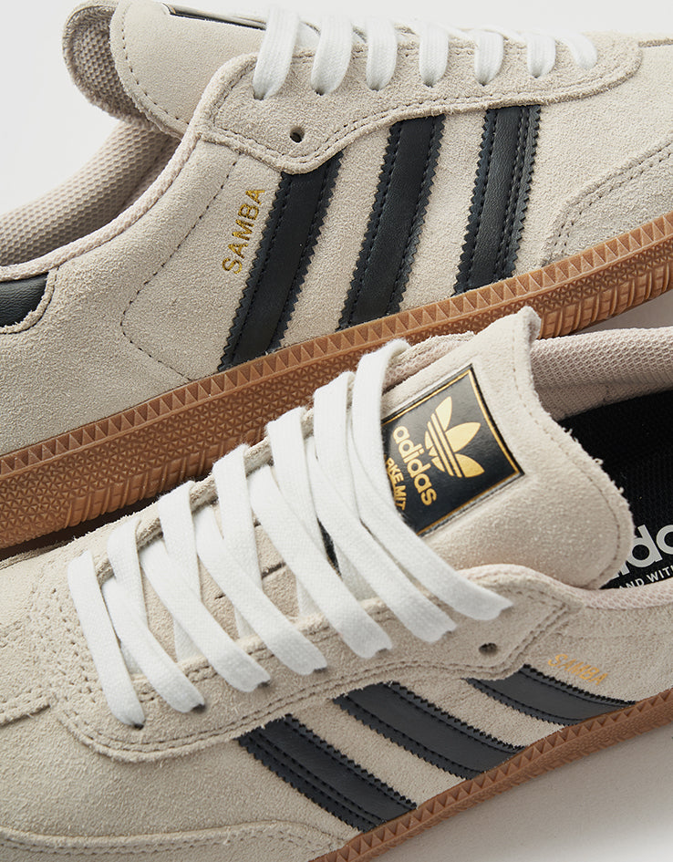 adidas Samba ADV Skate Shoes - Alumina/Core Black/Gum