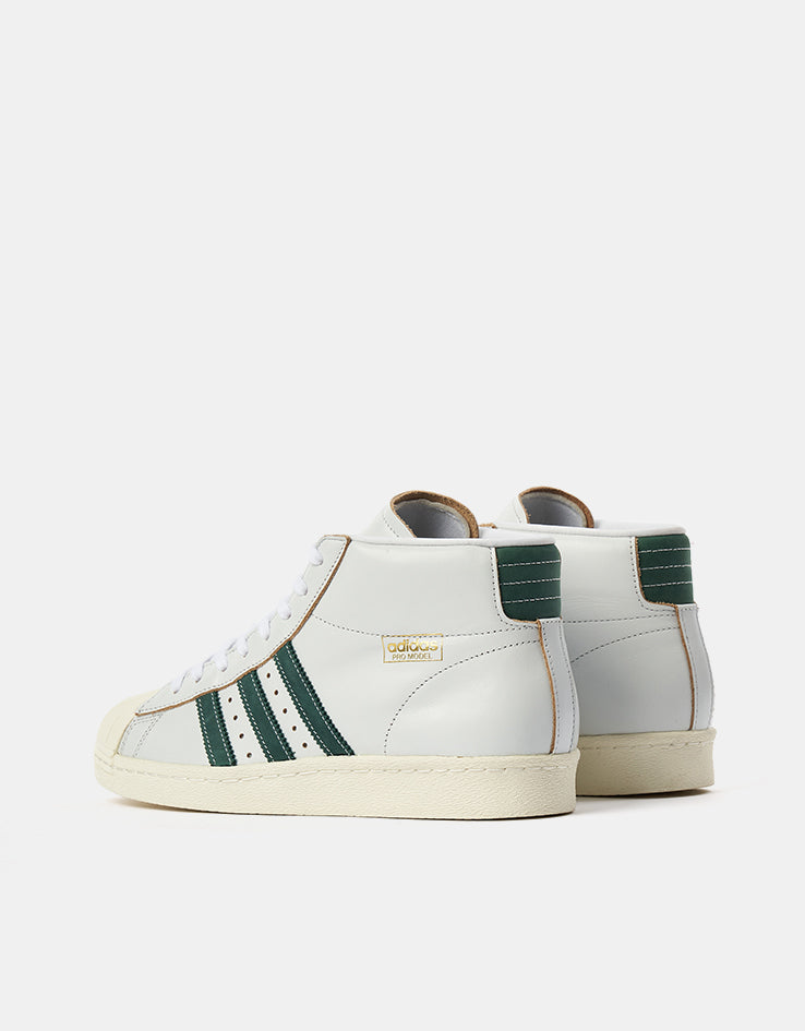 adidas Pro Model 80 ADV Skate Shoes - Crystal White/Collegiate Green/Off White