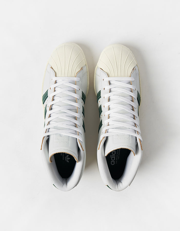 adidas Pro Model 80 ADV Skate Shoes - Crystal White/Collegiate Green/Off White