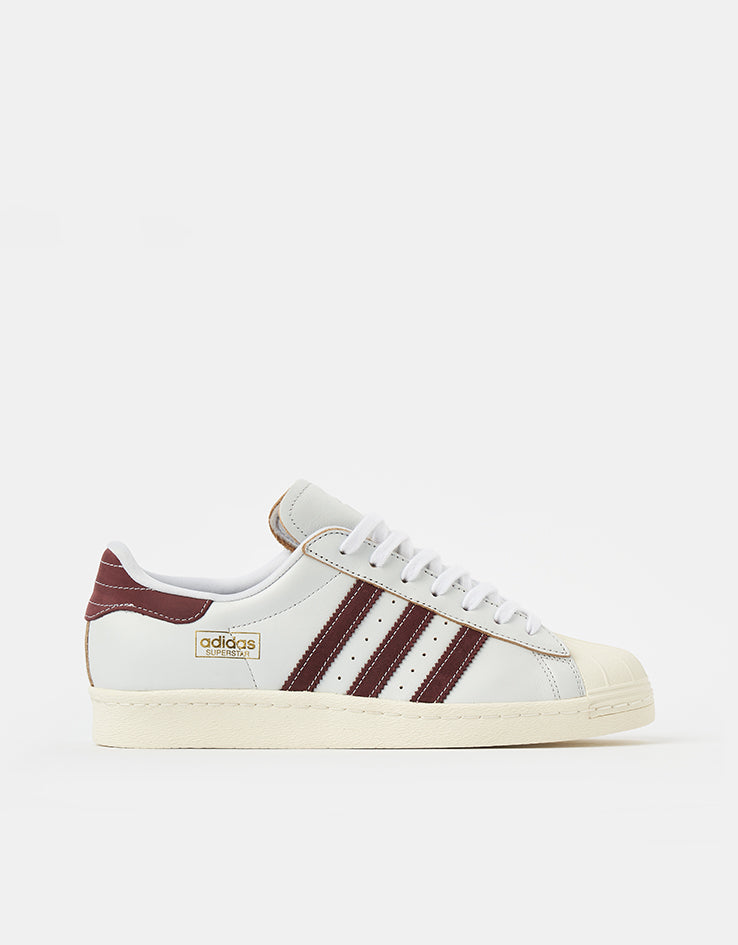 adidas Superstar 80 ADV Skate Shoes - Crystal White/Shadow Red/Off White