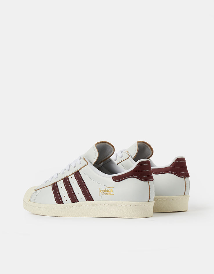 adidas Superstar 80 ADV Skate Shoes - Crystal White/Shadow Red/Off White