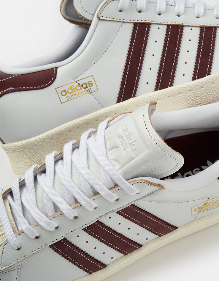 adidas Superstar 80 ADV Skate Shoes - Crystal White/Shadow Red/Off White