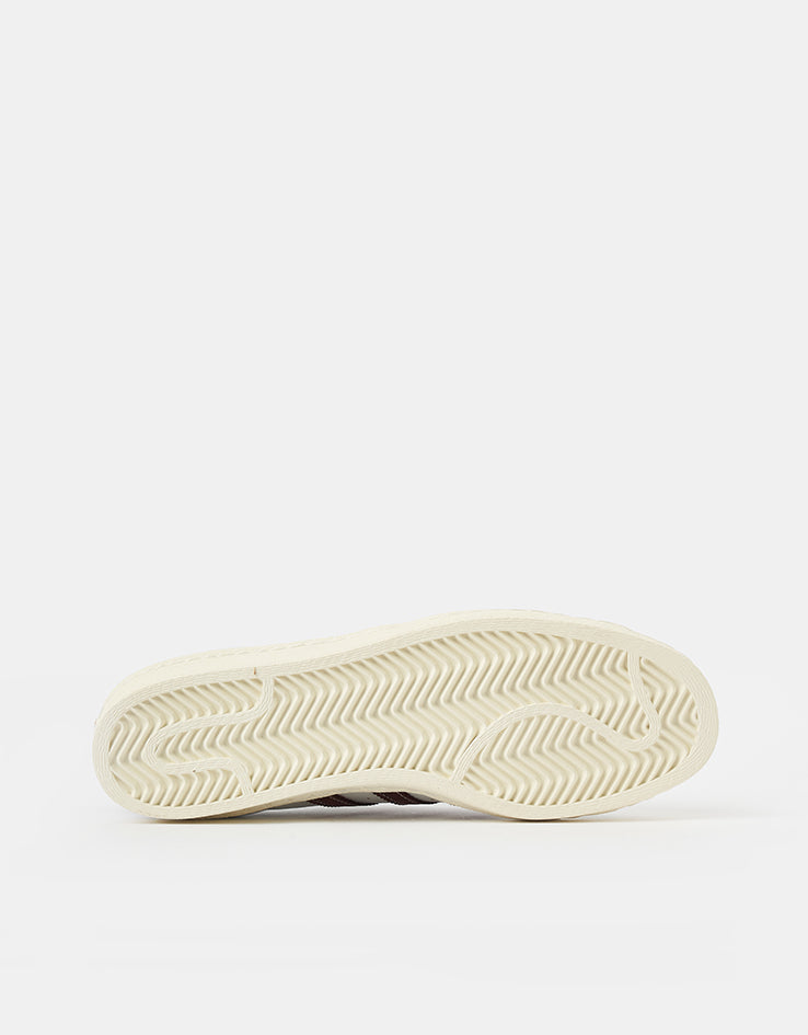 adidas Superstar 80 ADV Skate Shoes - Crystal White/Shadow Red/Off White