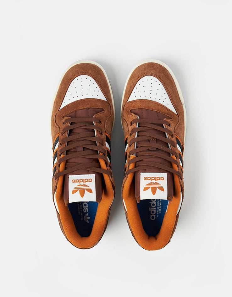 adidas Forum 84 Low ADV Skate Shoes - Crystal White/Core Black/Rustic Orange