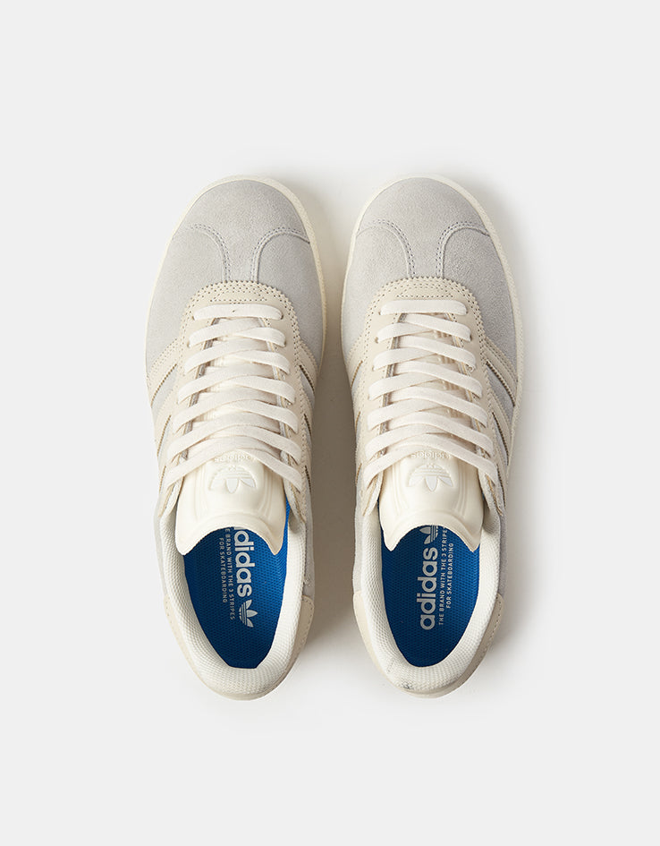 adidas Gazelle ADV Skate Shoes - Grey/Chalk White/Gold Metallic