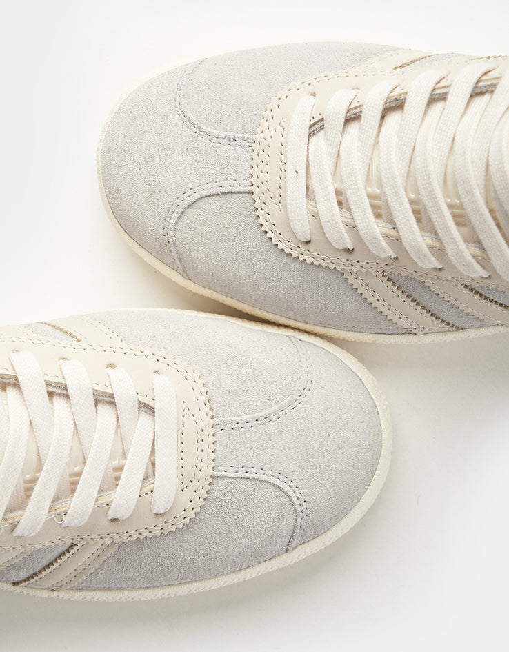 adidas Gazelle ADV Skate Shoes - Grey/Chalk White/Gold Metallic